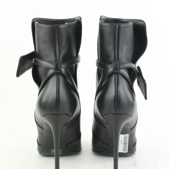 Off-White™ Size 40 Black Leather Ziptie Bootie - Picture 6 of 12